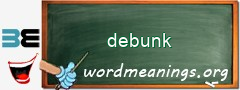 WordMeaning blackboard for debunk